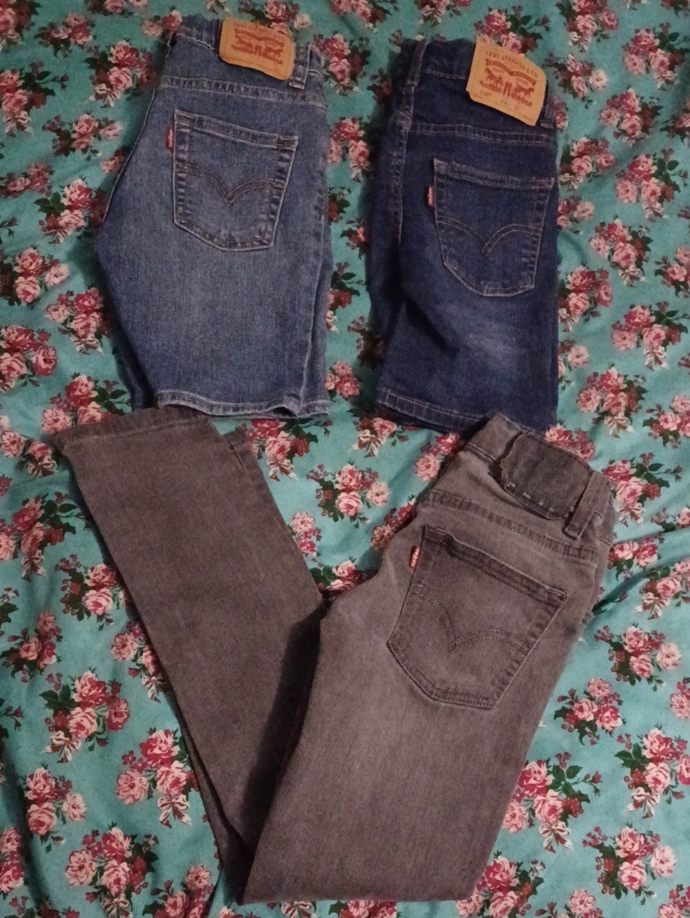 Bundle Of 3 Levi's Bottoms For Boys In Slim & Skinny Jeans - Size 7